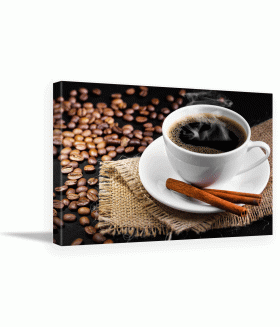 Tablou canvas Black coffee cinnamon